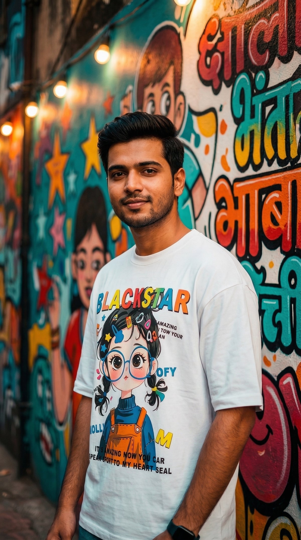 Blackstar Oversized Tee — Premium Cotton Drop-Shoulder Fit — view 12