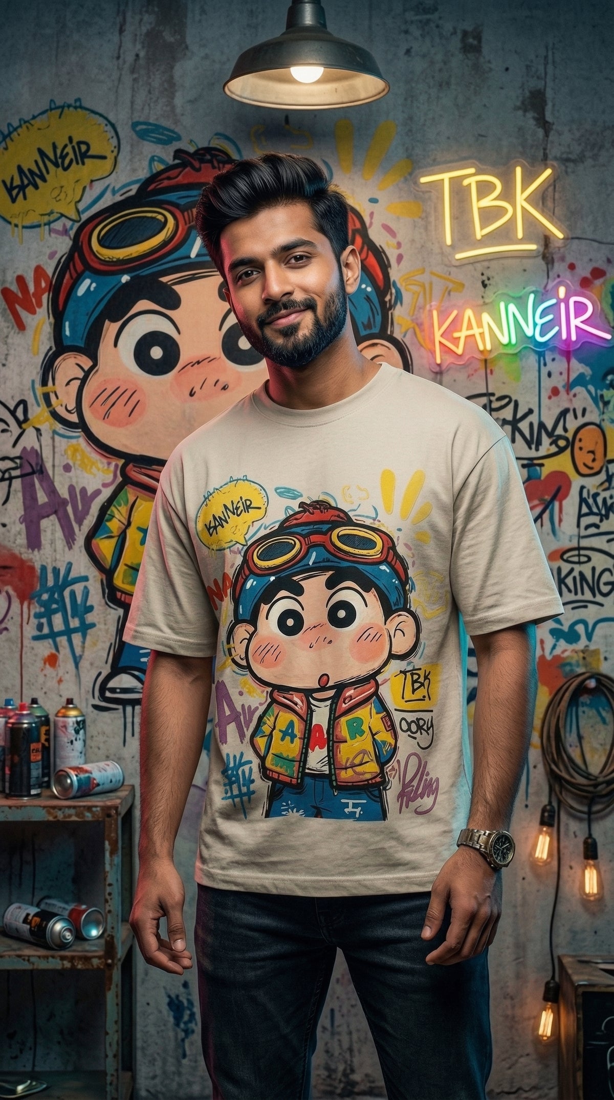 Cool Kid Energy Oversized Tee — Bio-Washed Premium Cotton — view 8