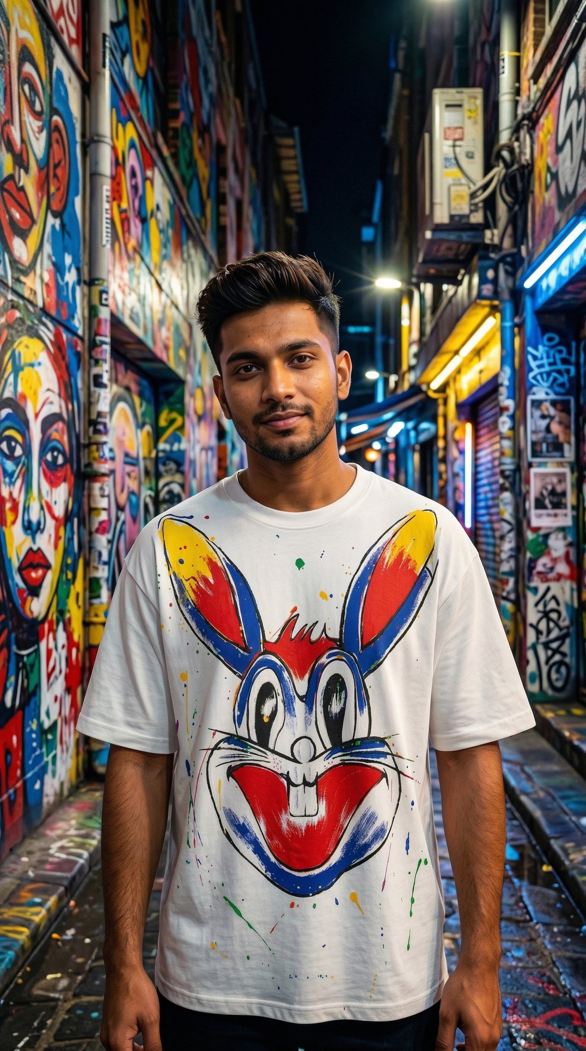Hyper Rabbit Oversized Tee — Premium Cotton Fit — view 9