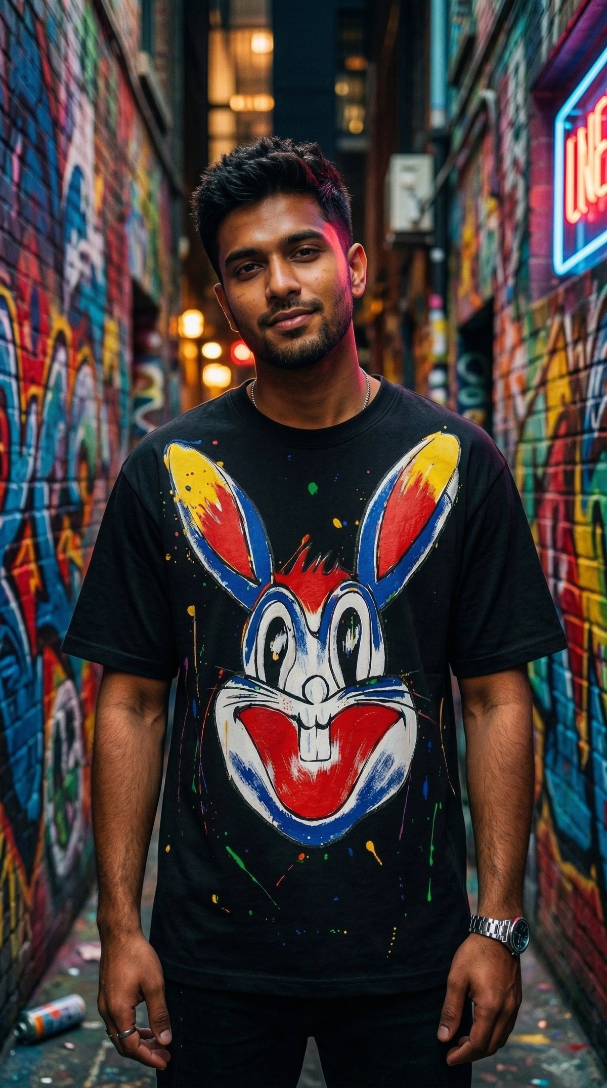 Hyper Rabbit Oversized Tee — Premium Cotton Fit — view 7
