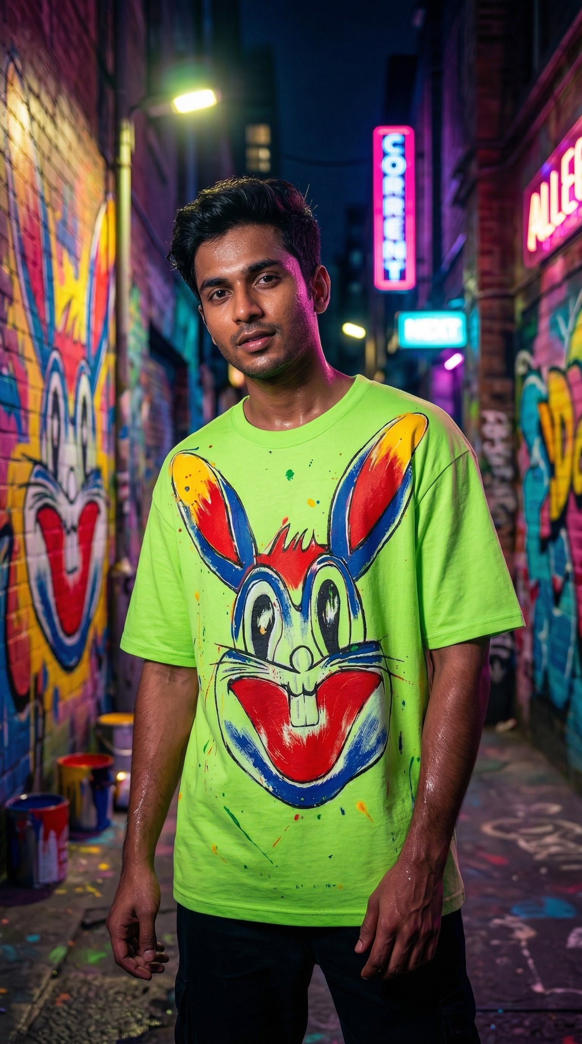 Hyper Rabbit Oversized Tee — Premium Cotton Fit — view 16