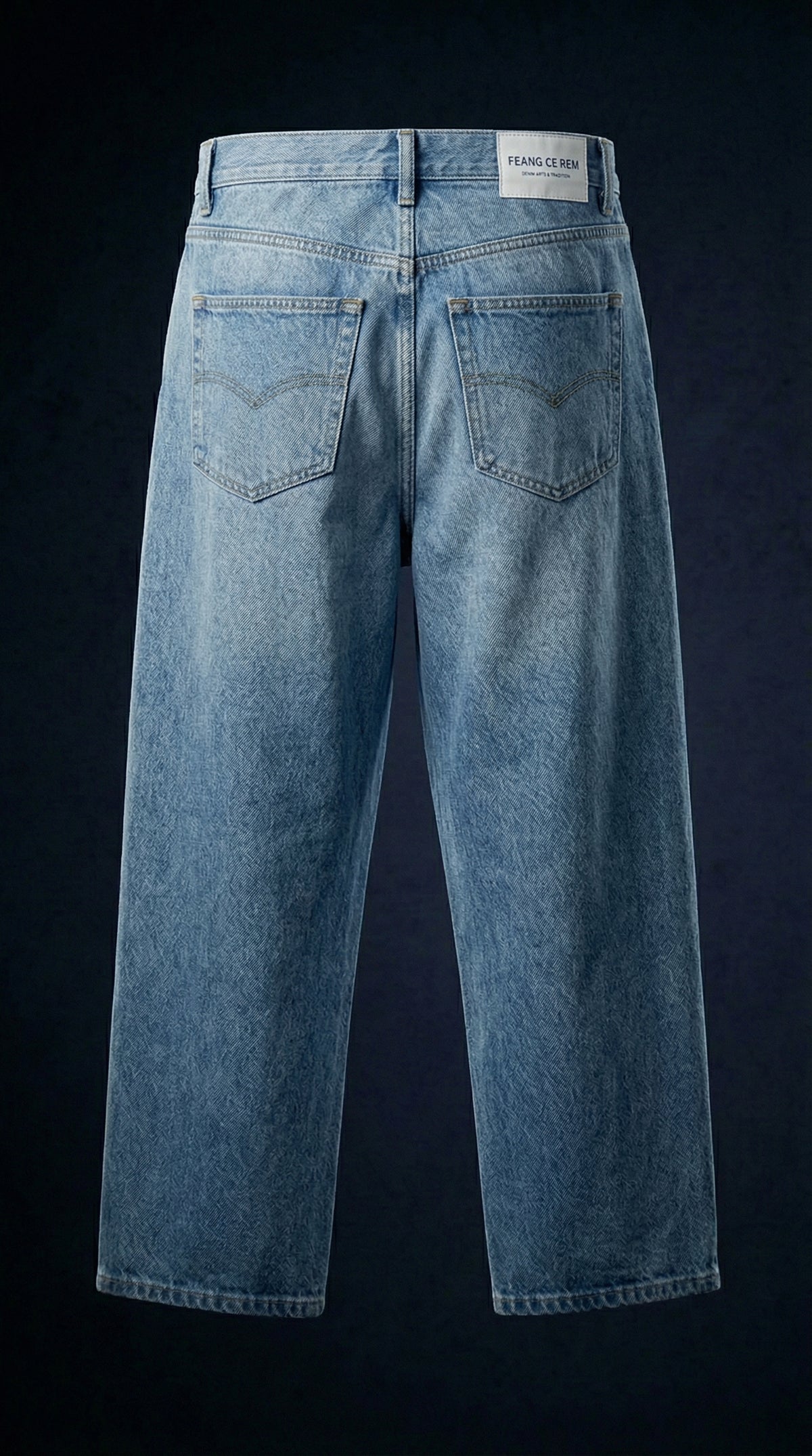 Classic Blue Denim Jeans — Relaxed Straight Fit — view 2