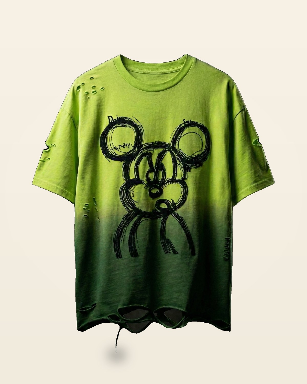 Bubble Bear Graphic Oversized Tee — Premium Cotton Fit