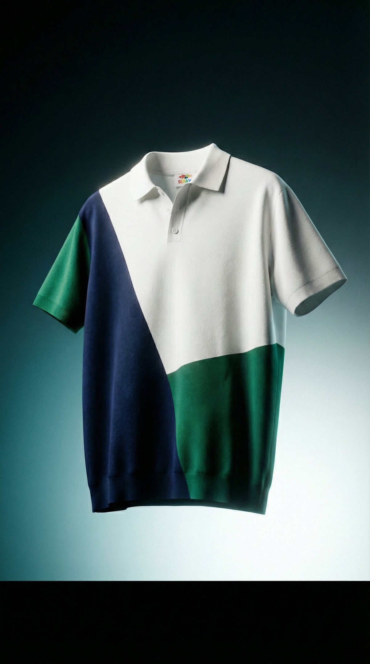 Colorblock Polo Tee — Cotton Piqué Fit — view 2
