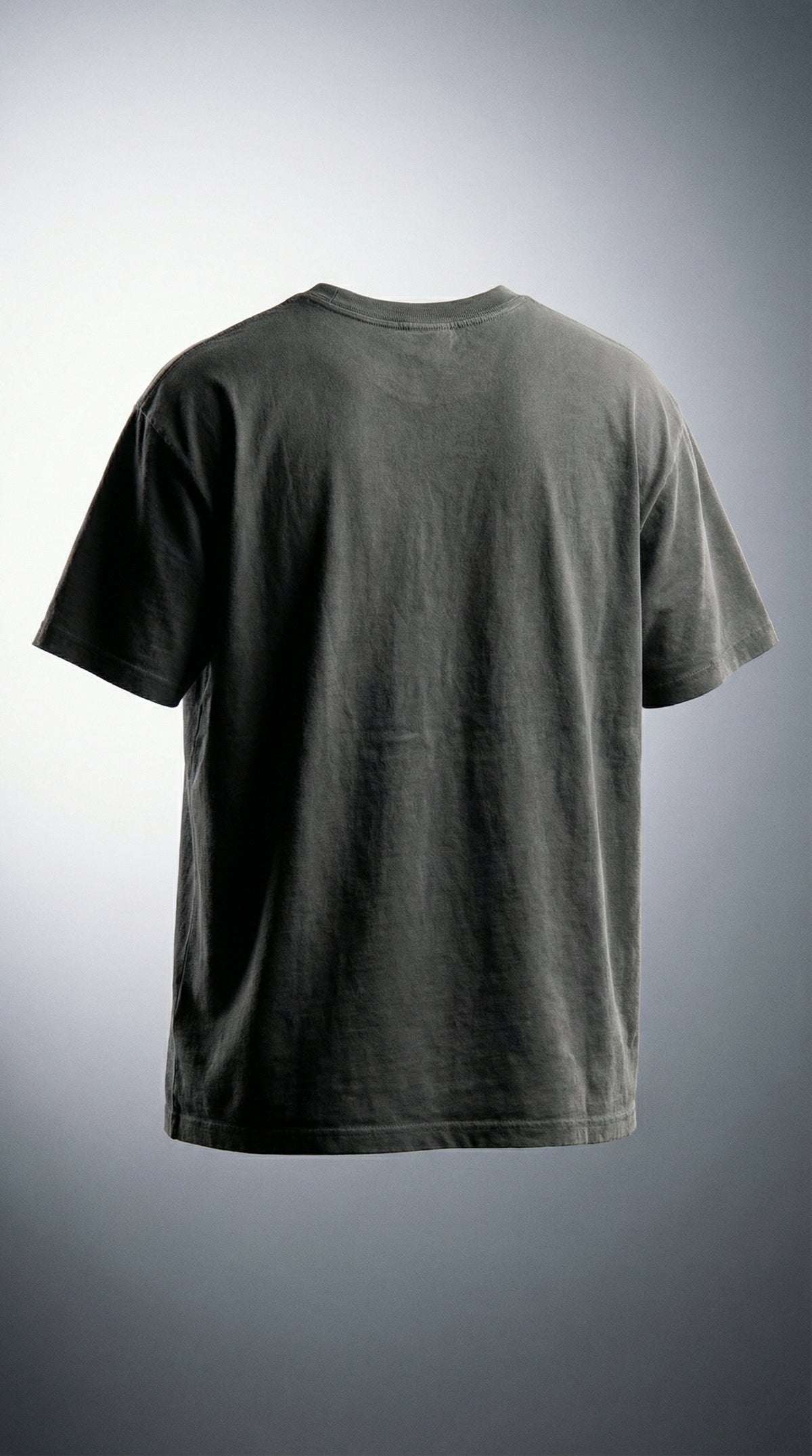 Vintage Cartoon Music Graphic Oversized Tee — Grey — view 4