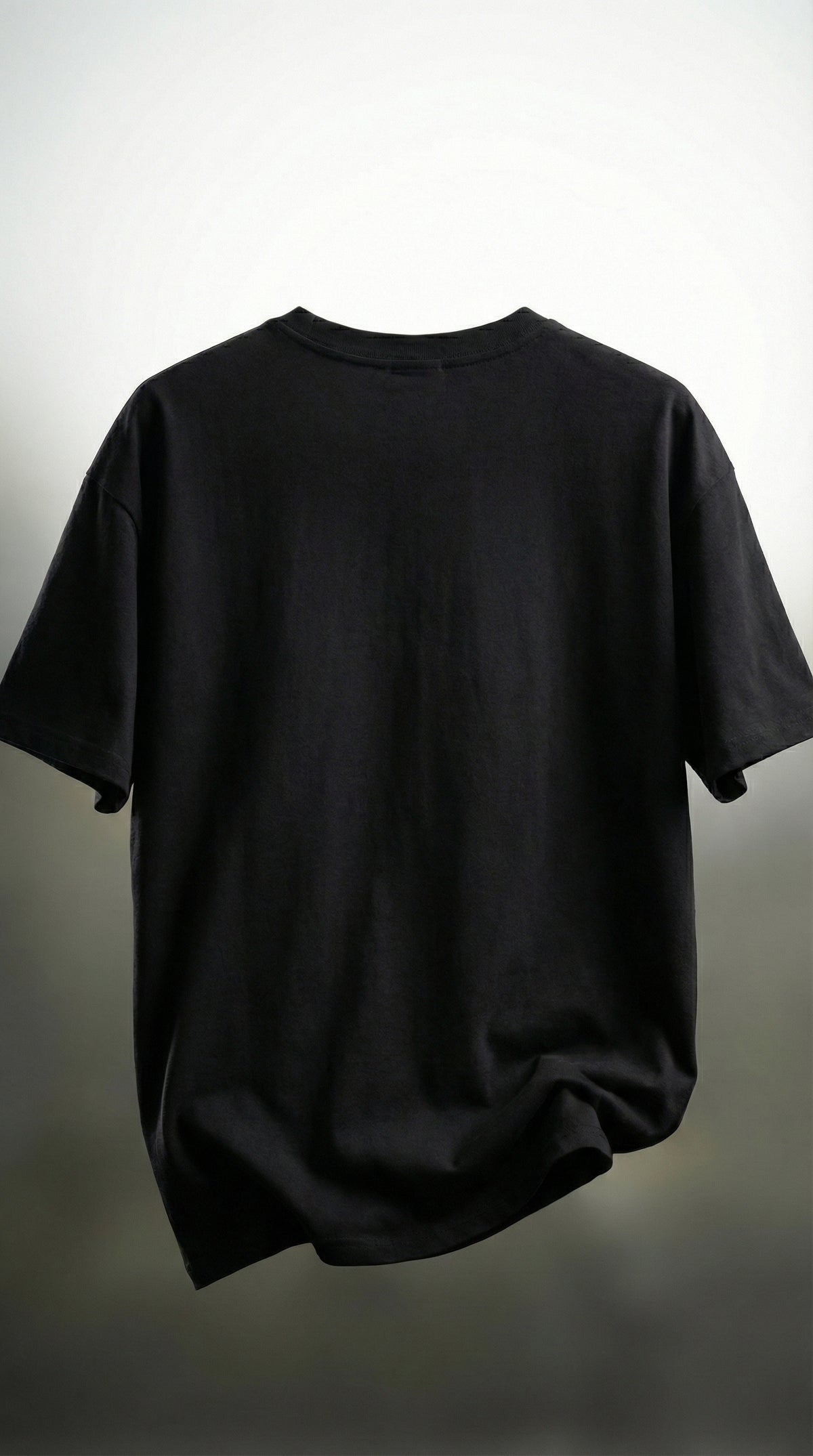 Funky Cartoon Graphic Tee — Black Oversized Fit — view 4
