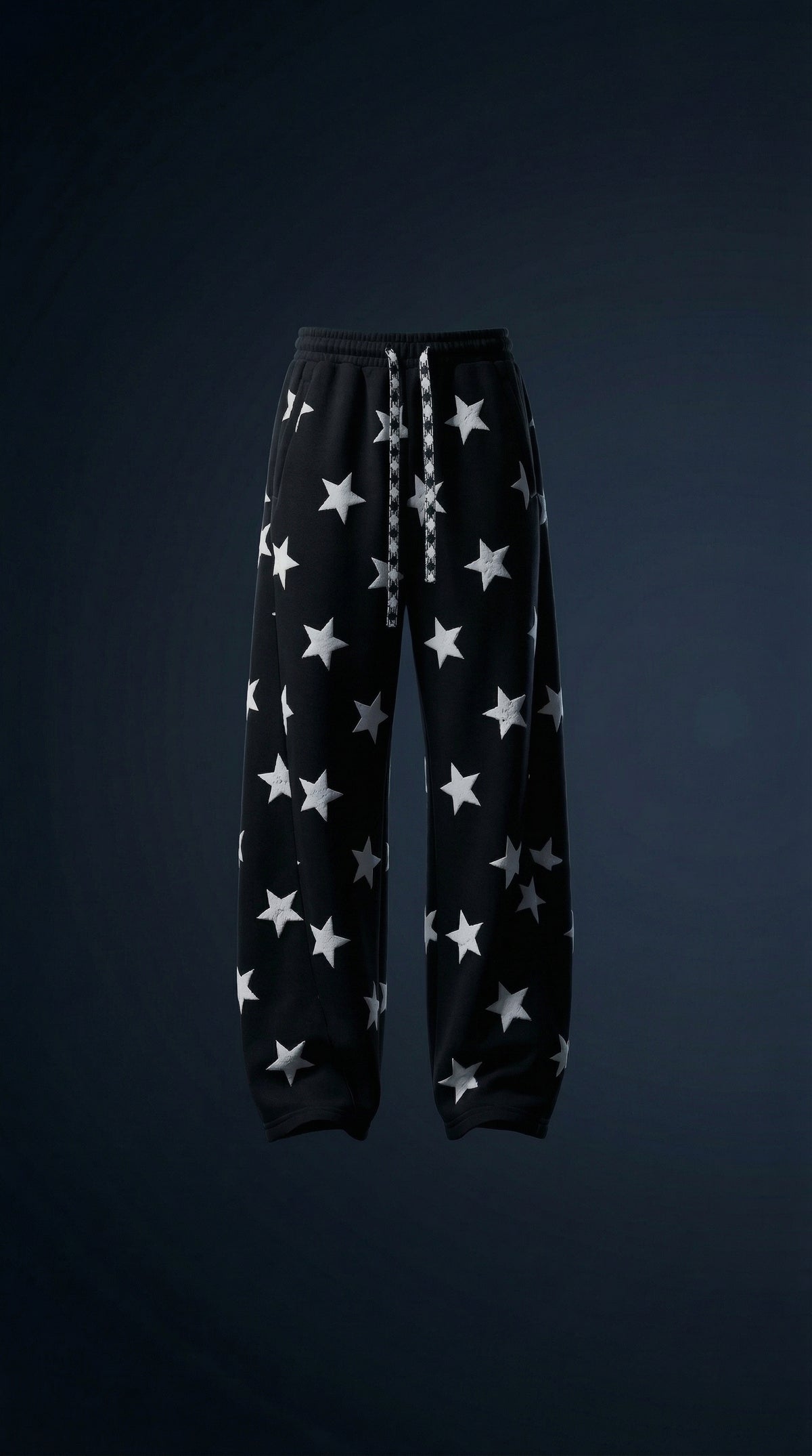Star Print Tapered Joggers — Elasticated Drawstring Fit — view 4