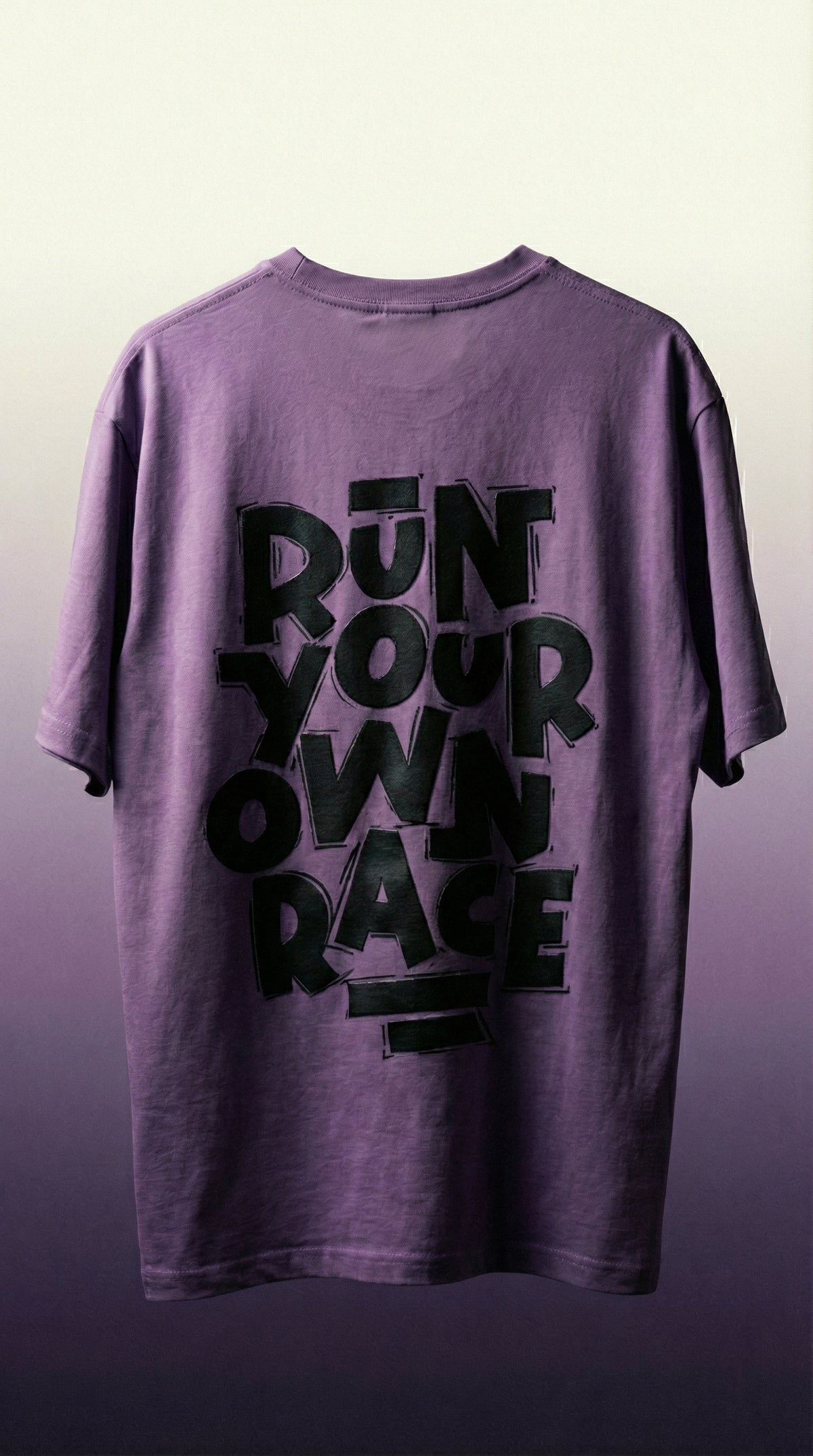 Purple Cartoon Print Oversized Tee — Premium Cotton Fit — view 5
