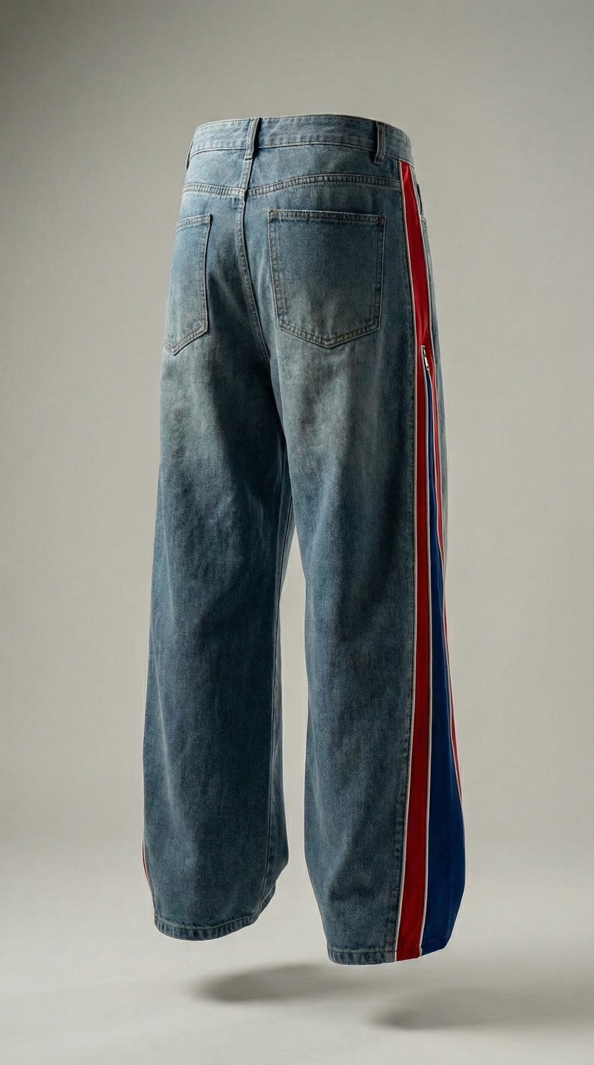 Blue Denim Jeans — Tapered Fit with Clean Wash — view 4