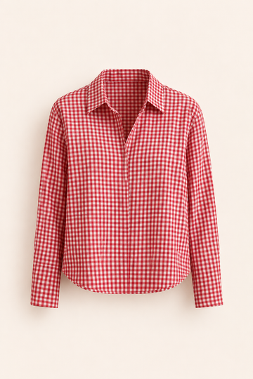 SANKI Red Regular Fit Casuals Shirt for Women