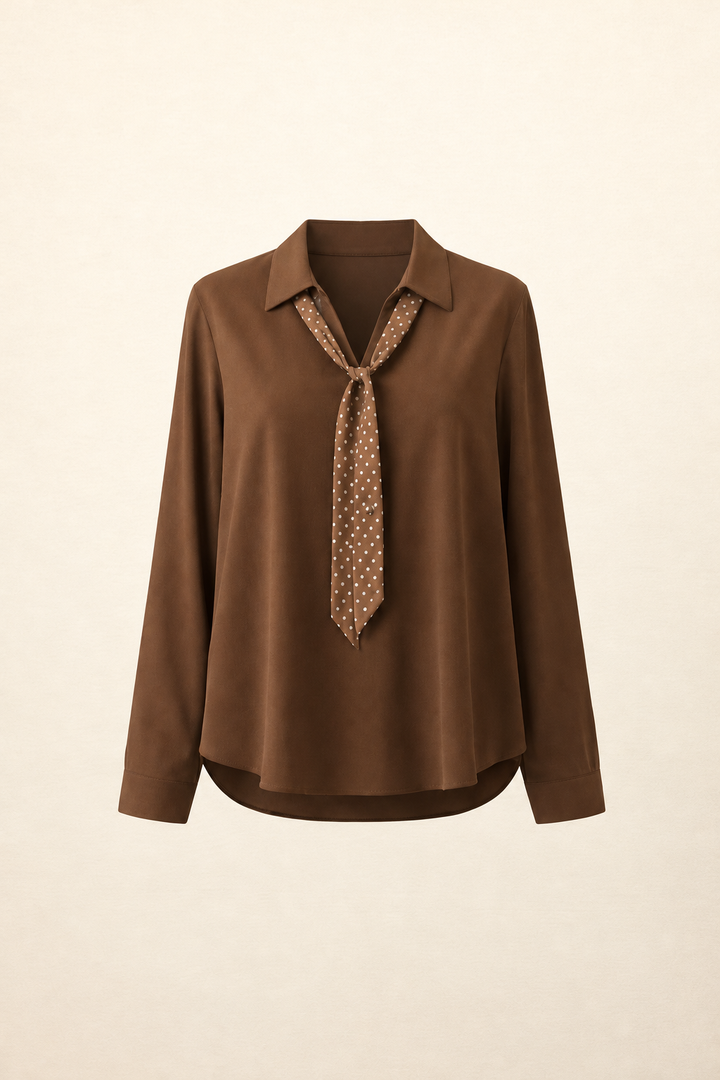 SANKI Brown Regular Fit Casuals Shirt for Women