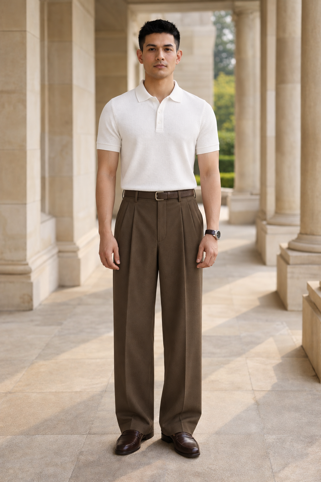 SANKI White Relaxed Fit Casuals T-shirt for Men