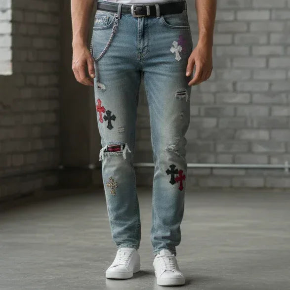 Chrome Heart Bottom Jeans - Sanki