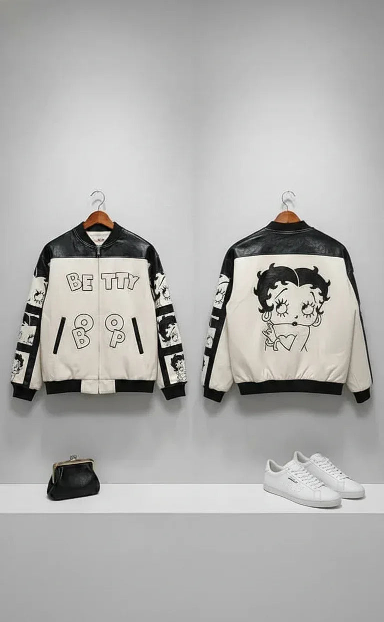 Cartoon Lether Jacket - Sanki