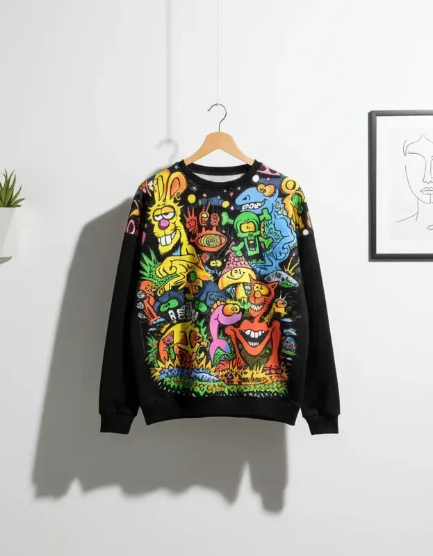 Cartoon Full Sleeve Sweatshirt - Sanki