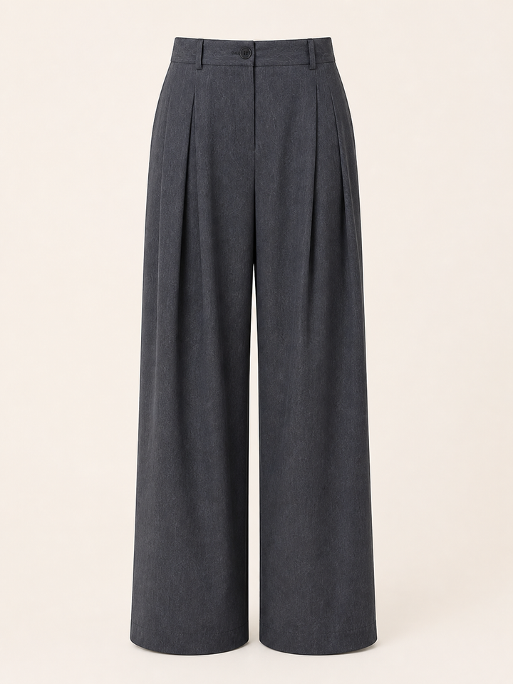 Wide Slate Trousers — Baggy Fit, Grey