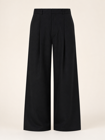 Void Wide Leg Trouser Baggy Fit — Black