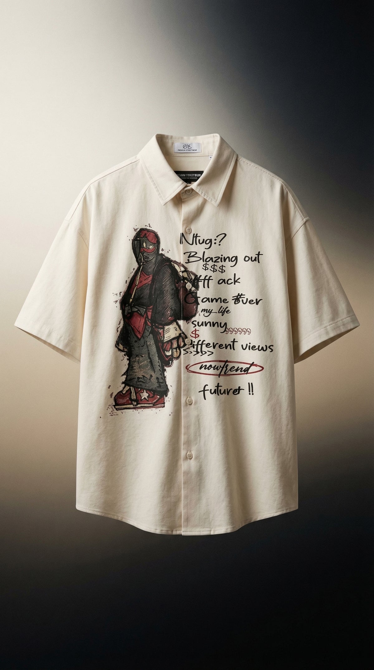 Blazing Out Oversized Shirt — Premium Full-Sleeve Fit — view 2