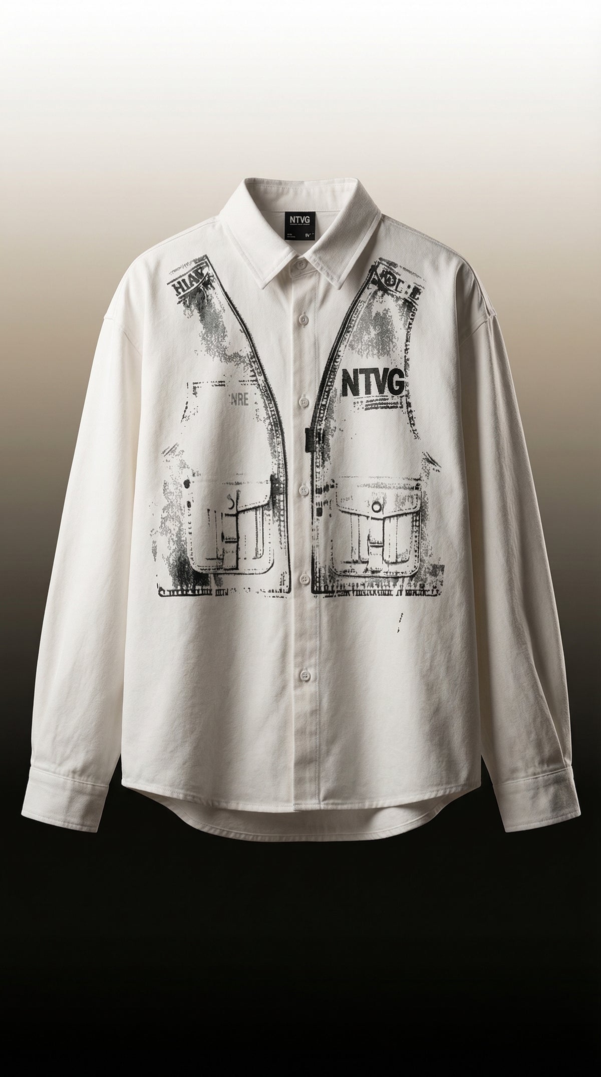 Architecture Print Shirt — Premium Camp-Collar Oversized Fit — view 2