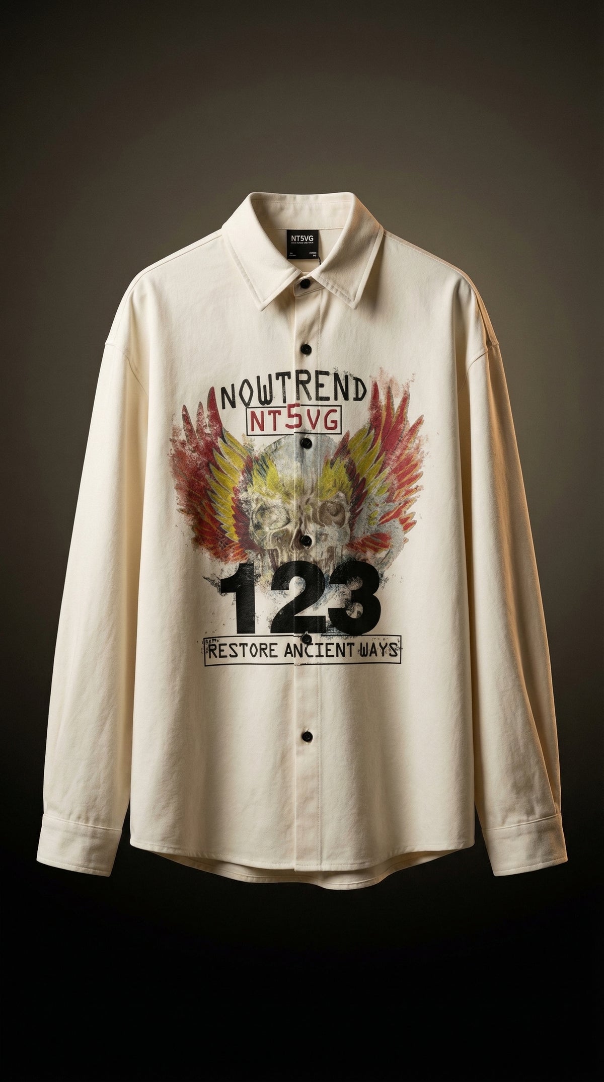 Restore Oversized Shirt — Full-Sleeve Camp Collar — view 2