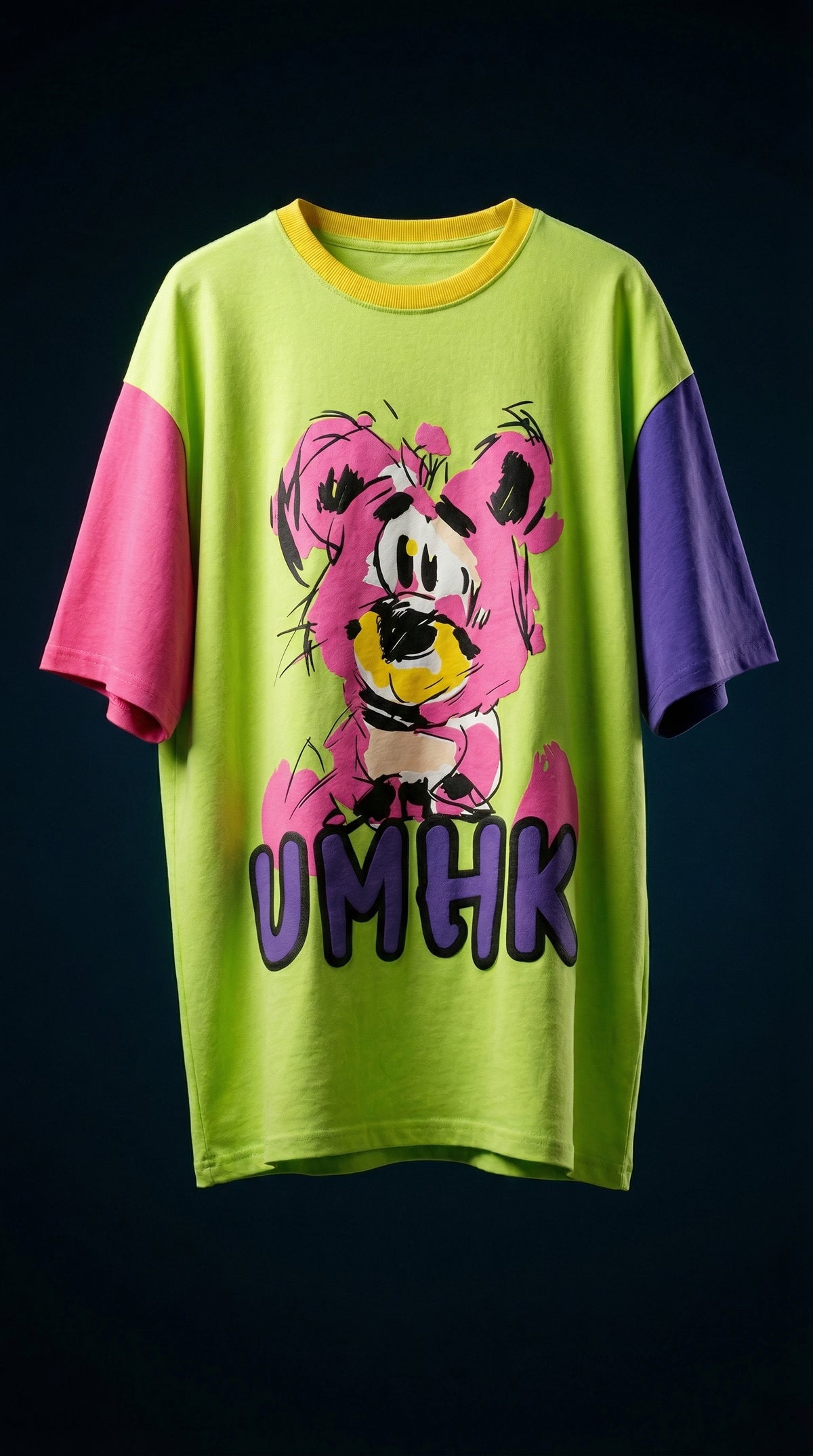UMHK Oversized Bio-Washed Tee — Graphic Front Print — view 3