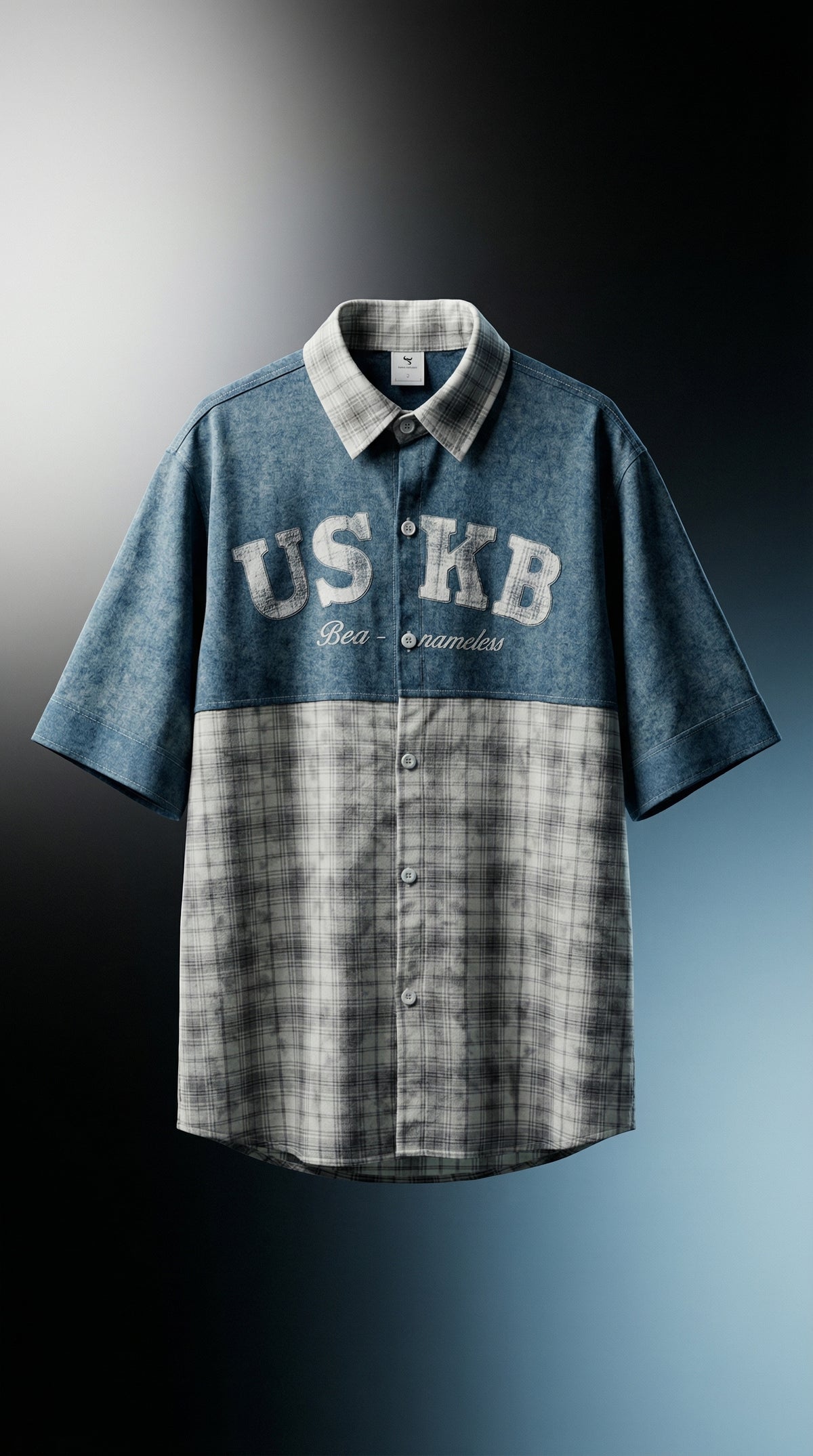Tear Down Graphic Shirt — Oversized Camp Collar Fit — view 2