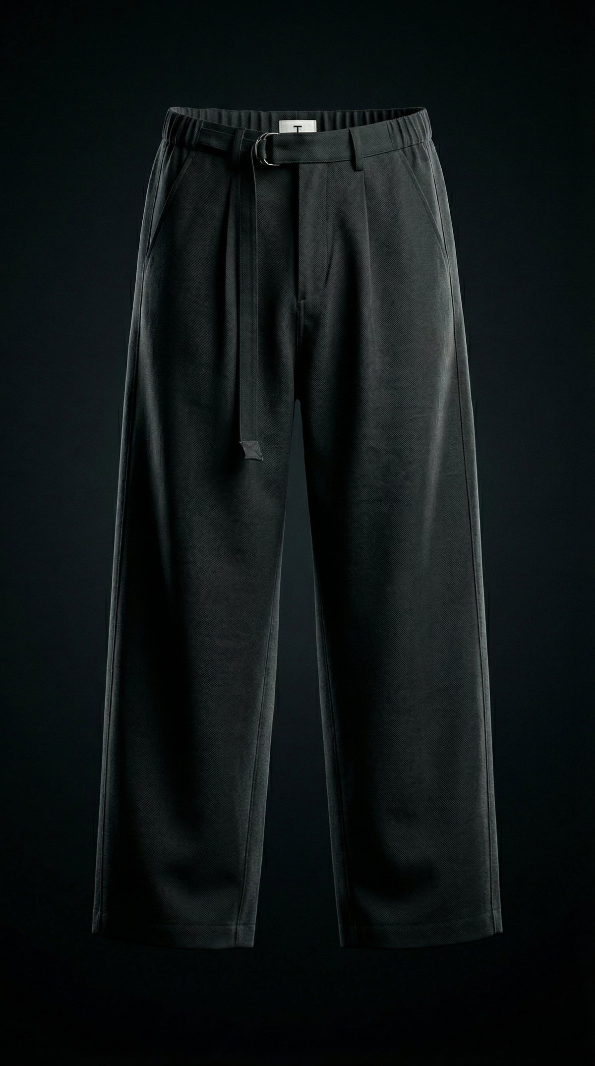 Monochrome Relaxed Trouser — Premium Cotton Twill — view 2