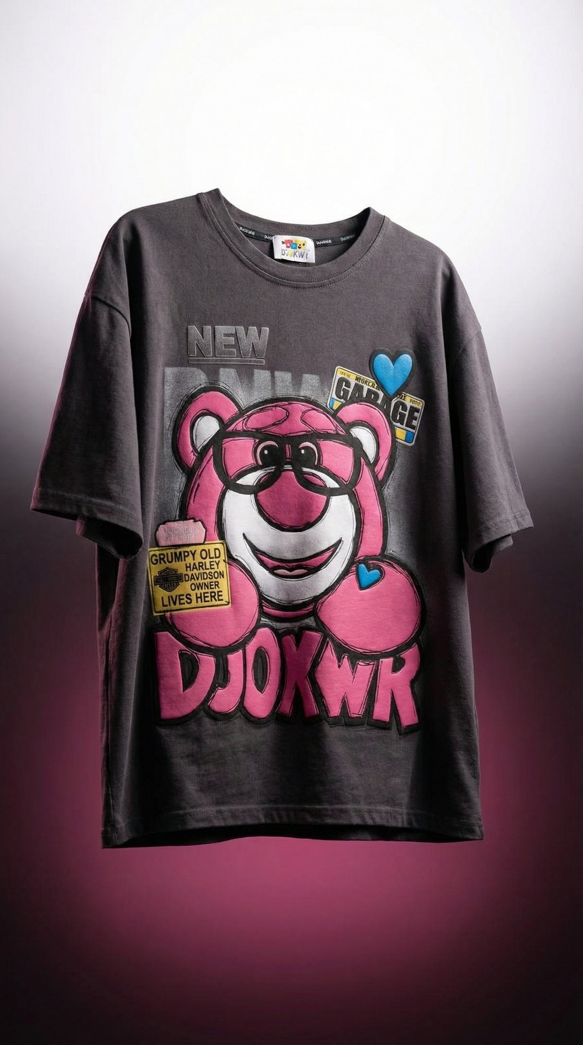 Pink Hype Teddy Oversized Tee — Soft Cotton Fit — view 6
