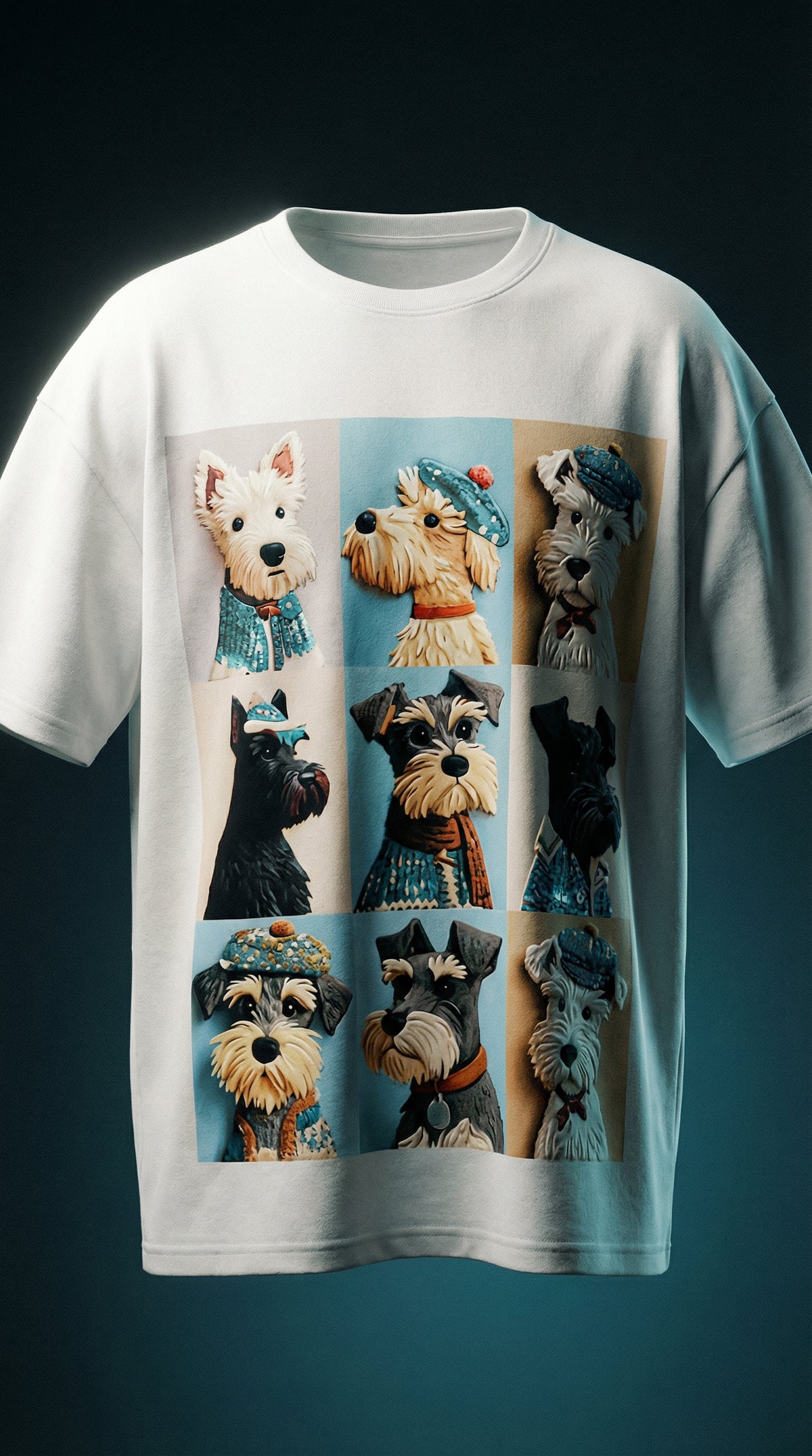 Vintage Dog Art Oversized Fit Tee — Premium Streetwear — view 3