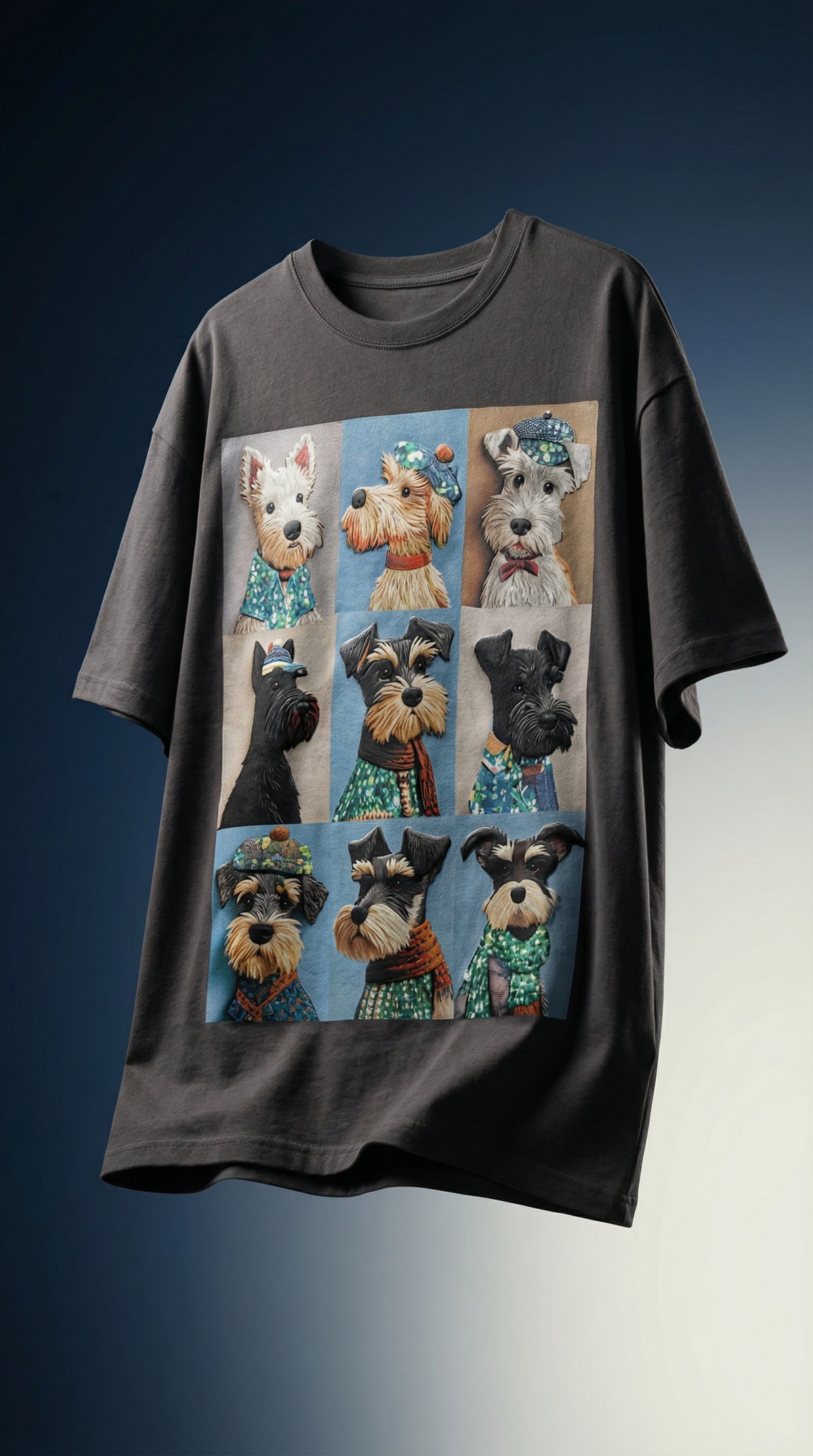 Vintage Dog Art Oversized Fit Tee — Premium Streetwear — view 2