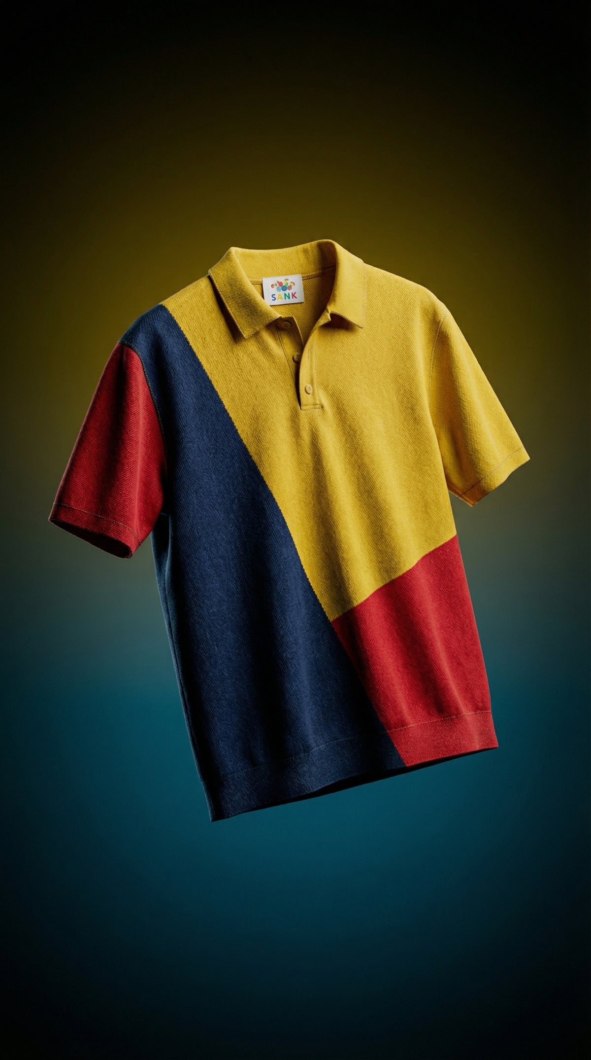 Colorblock Polo Tee — Cotton Piqué Fit — view 3