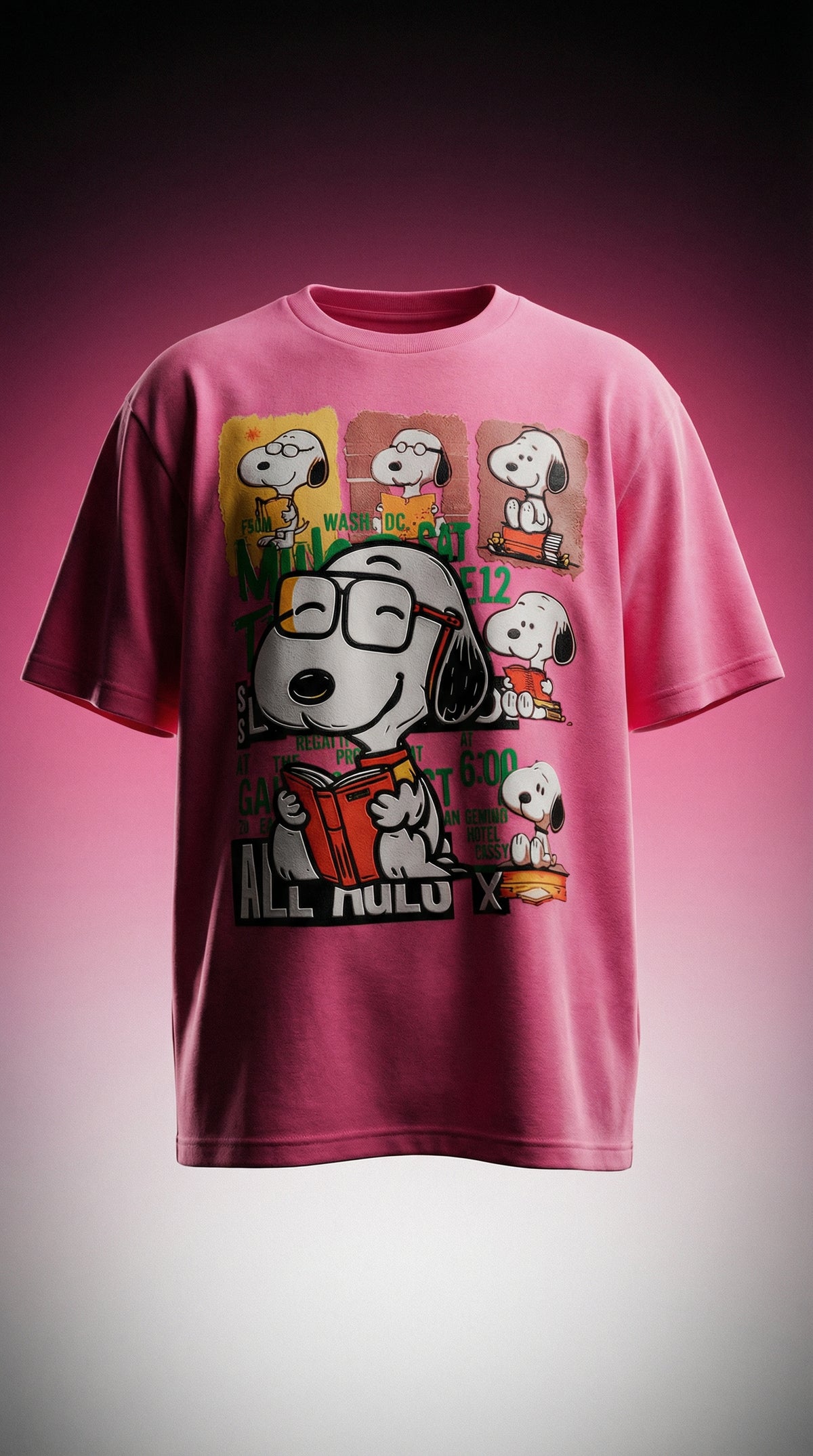 Scholar Dog Oversized Tee — Premium Cotton Drop Shoulder — view 5