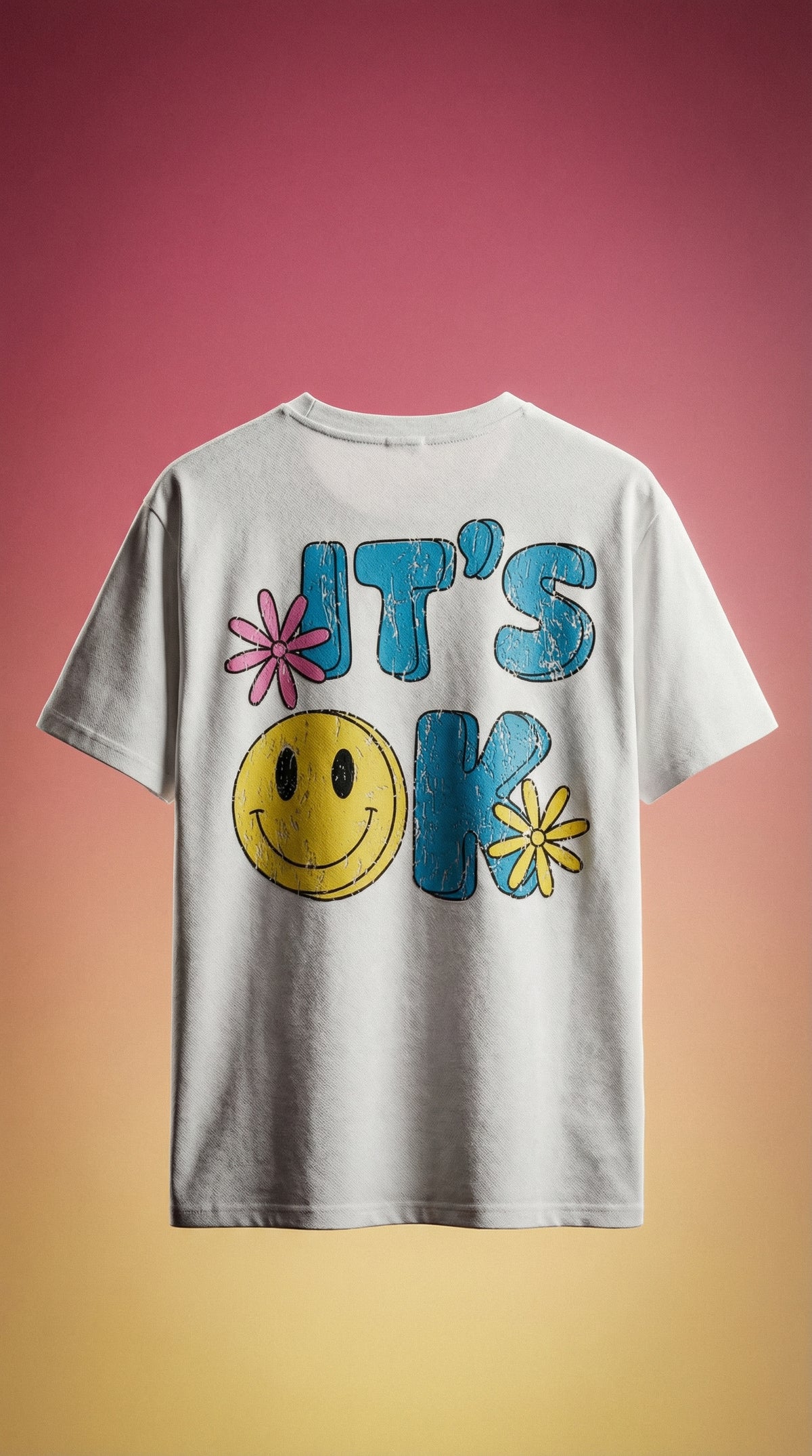 Graphic Print Oversized Tee — White Premium Cotton — view 5