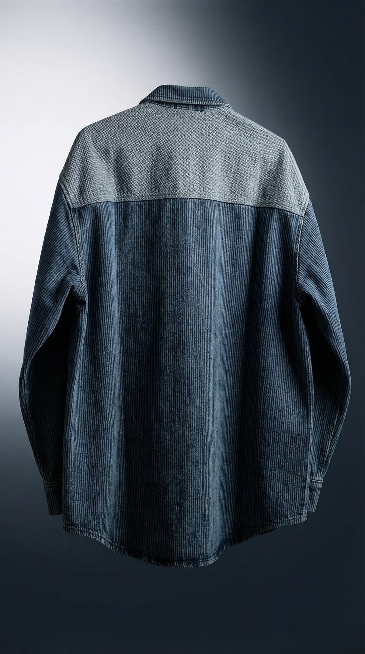 Retro Star Denim Oversized Shirt — Premium Woven Fabric — view 9
