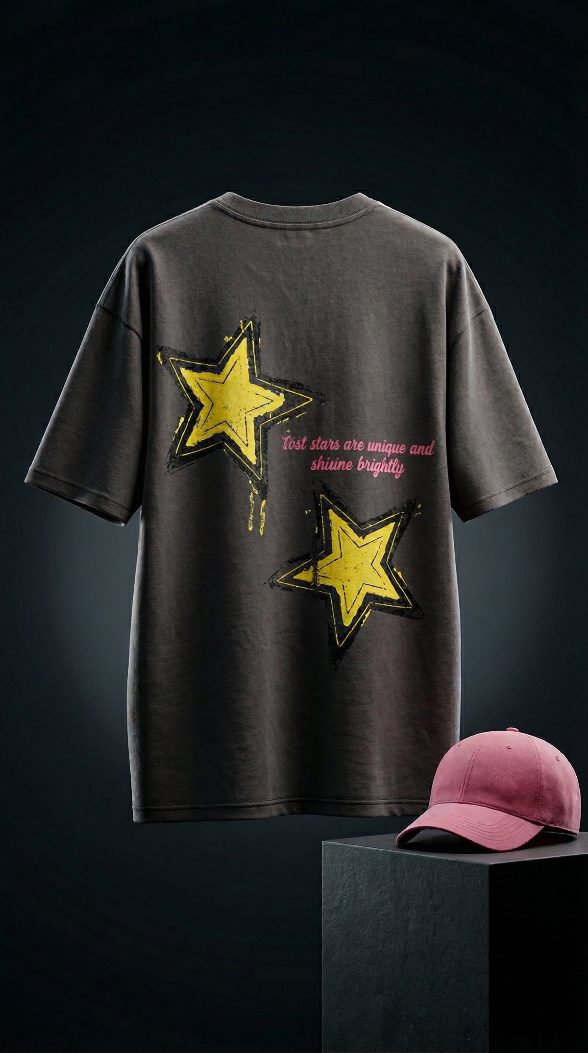 Smiley Graphic Oversized Fit Tee — Universal Sizing — view 6