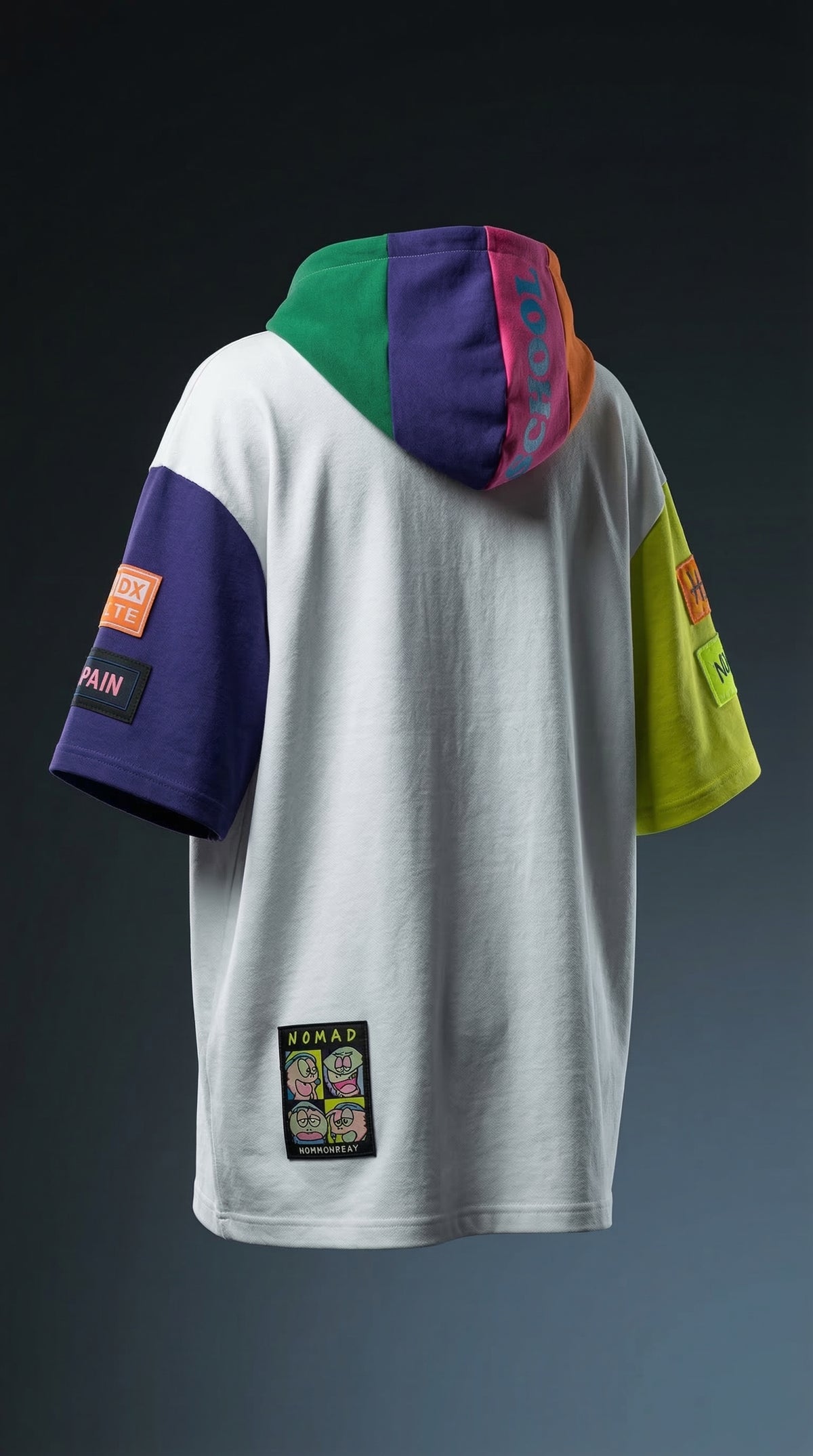 Chill Mode On Hooded Tee — White Hybrid Fit — view 3