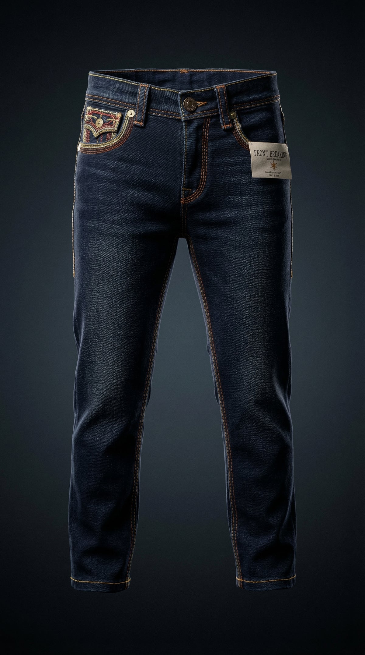 Contrast Pocket Jeans — Premium Denim — view 2