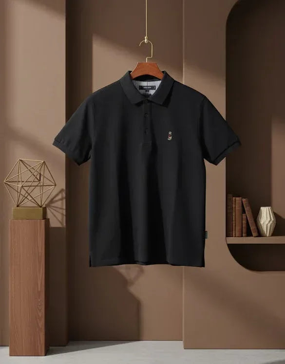 Sanki Black Crest Polo T-Shirt - Sanki