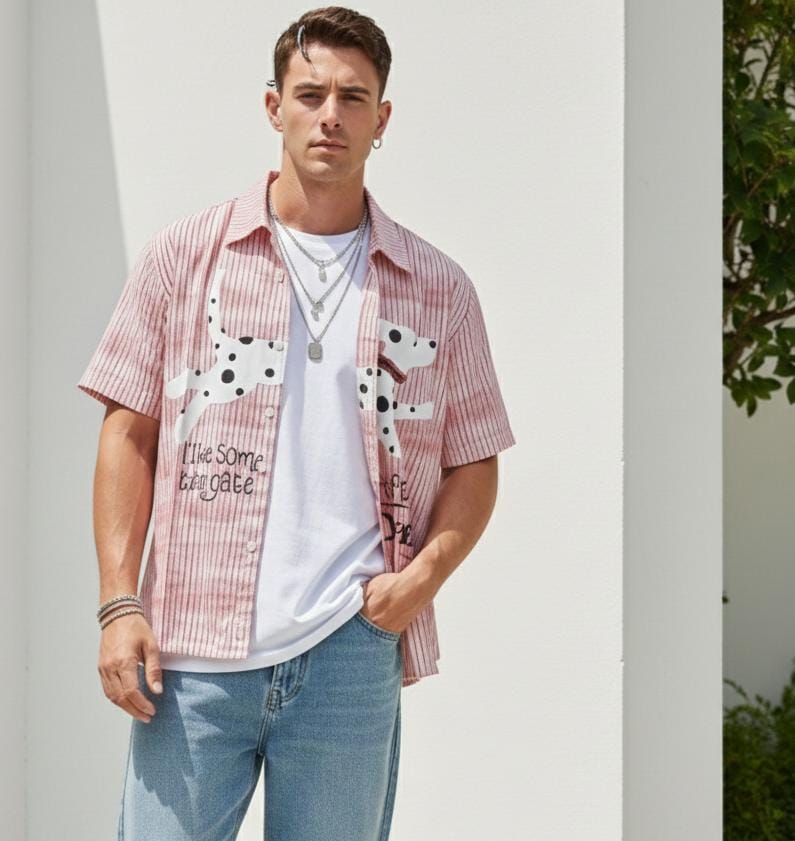 Colour-Block Shirt — Premium Cotton Comfort Fit — view 5