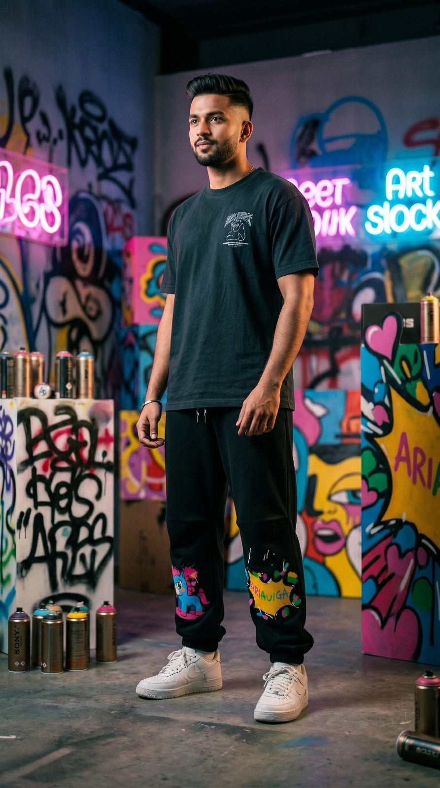 Bombastic Tapered Joggers — Soft Cotton Lower with Drawstring — view 3