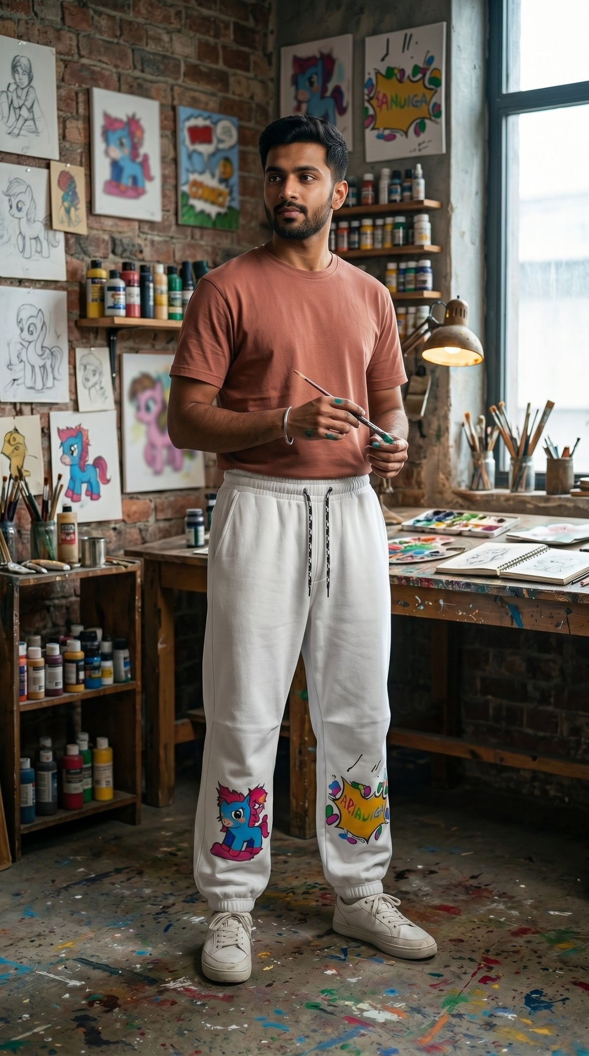Bombastic Tapered Joggers — Soft Cotton Lower with Drawstring — view 4