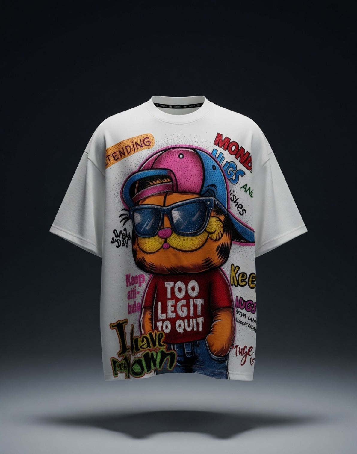 Chilling So High Graphic Tee — Oversized Drop-Shoulder Fit — view 3