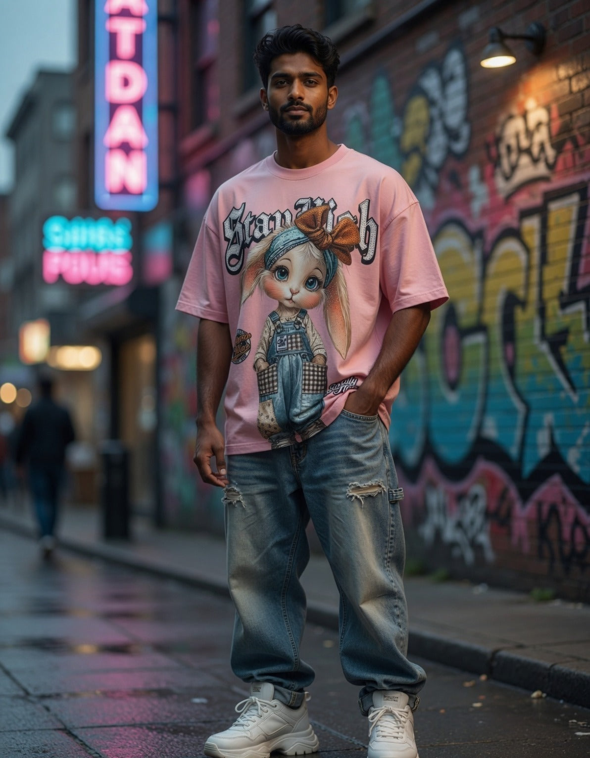 Delicate Elf Graphic Tee — Oversized Premium Cotton