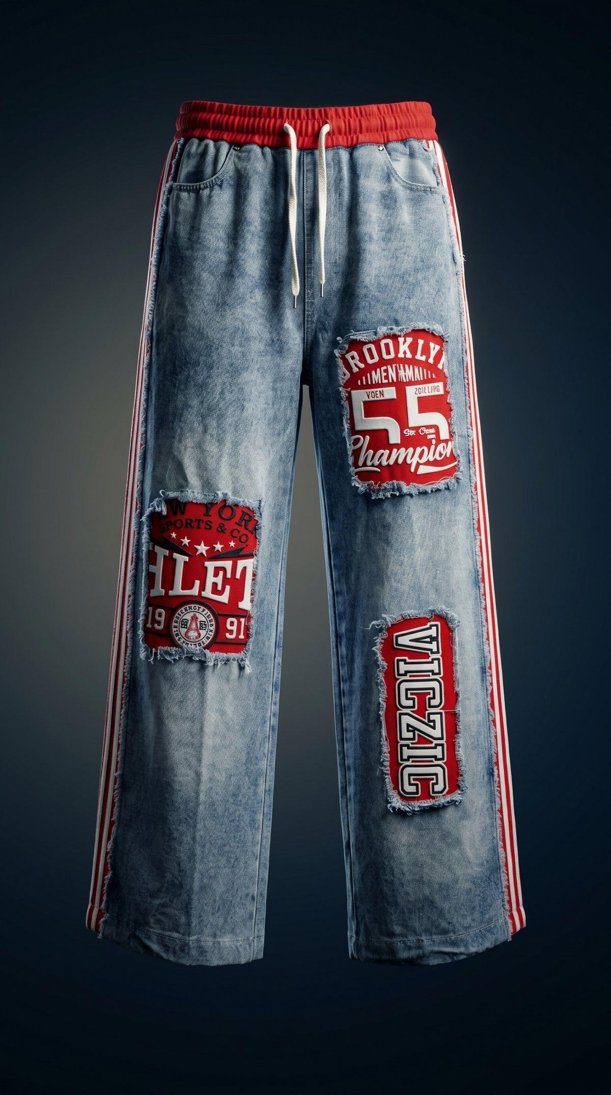 Baggy Fit Graphic Denim Co-ord Set — Oversized Streetwear — view 3