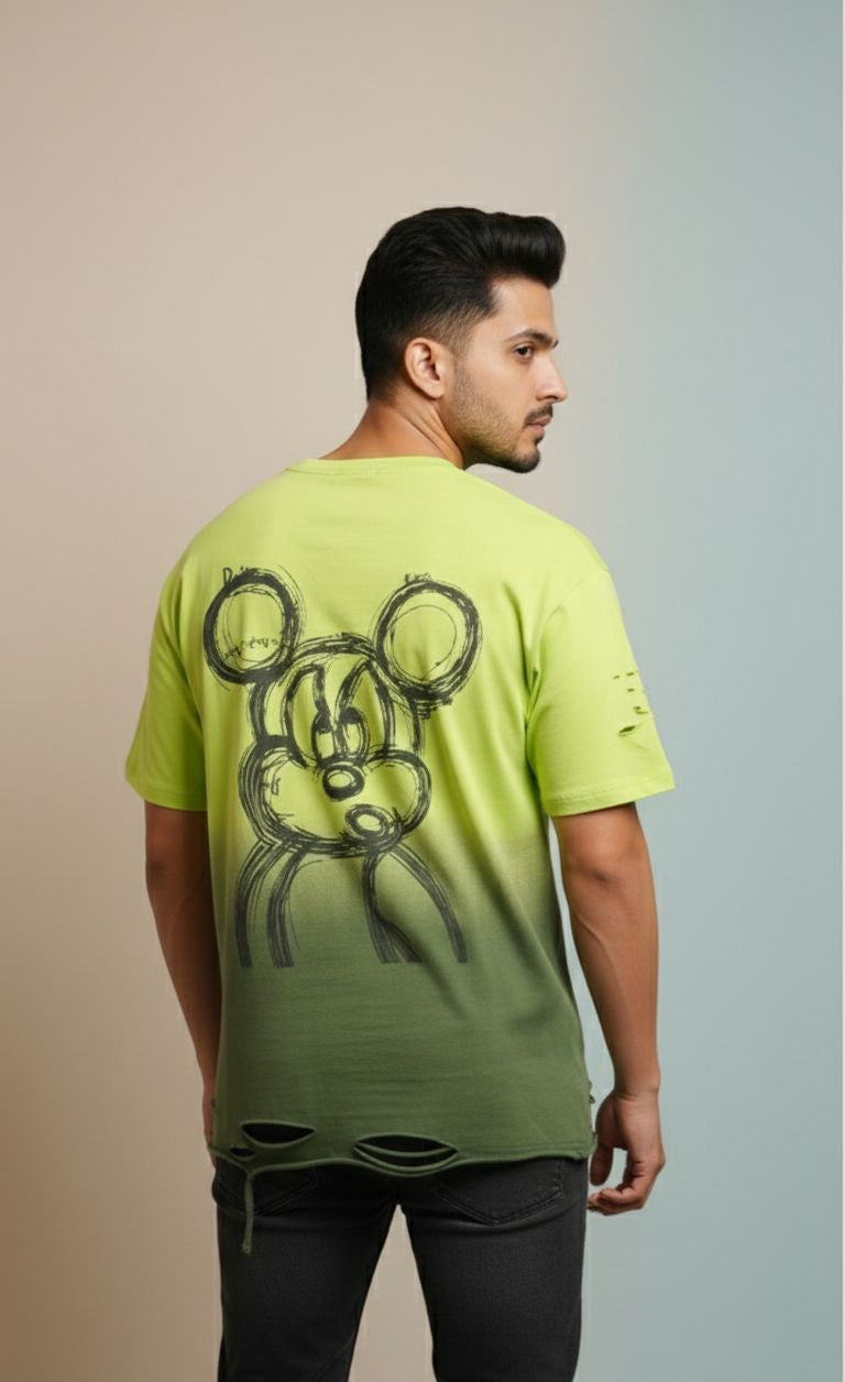 Bubble Bear Graphic Oversized Tee — premium cotton Drop-Shoulder Fit — view 11