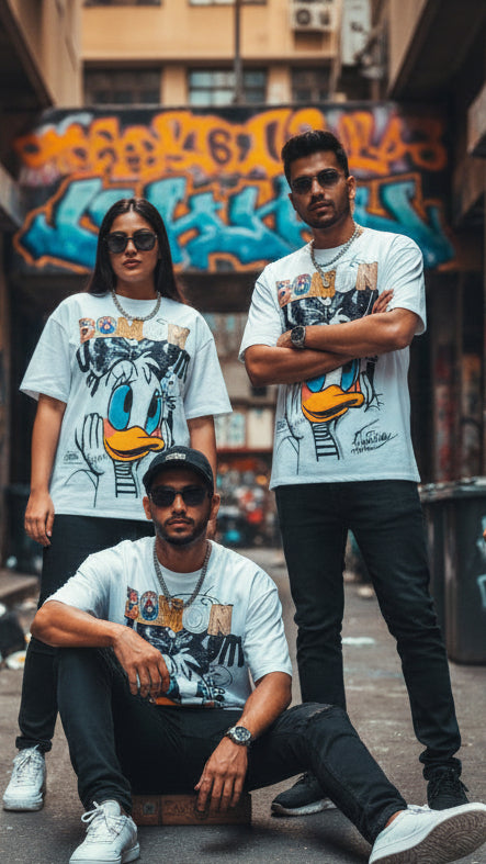 Retro Cartoon Duck Oversized Tee — Vintage Graphic Print — view 12