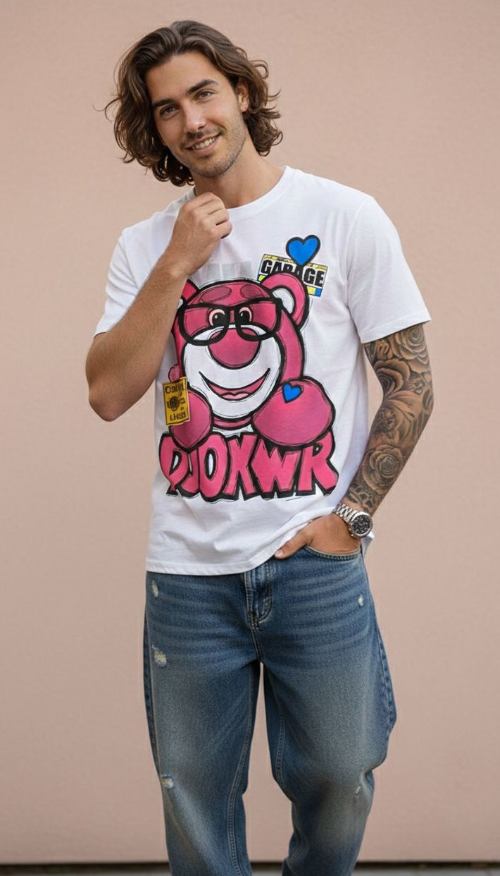 Pink Hype Teddy Oversized Tee — Soft Cotton Fit — view 21