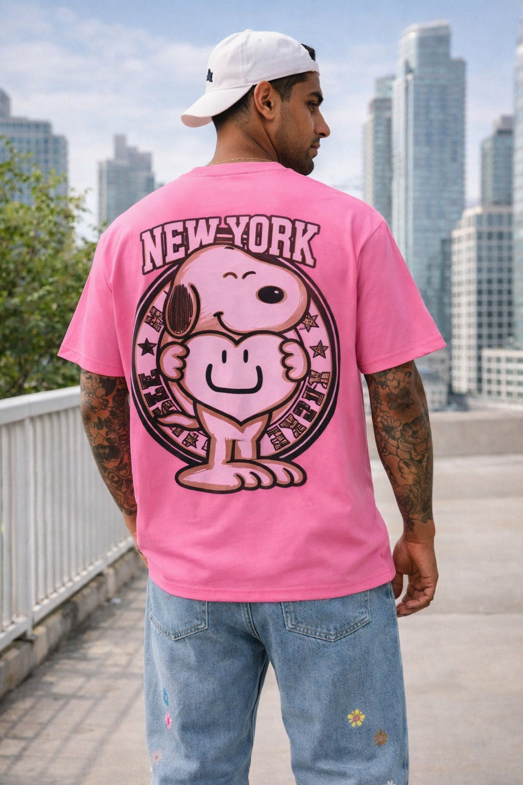 Scholar Dog Oversized Tee — Premium Cotton Drop Shoulder — view 18