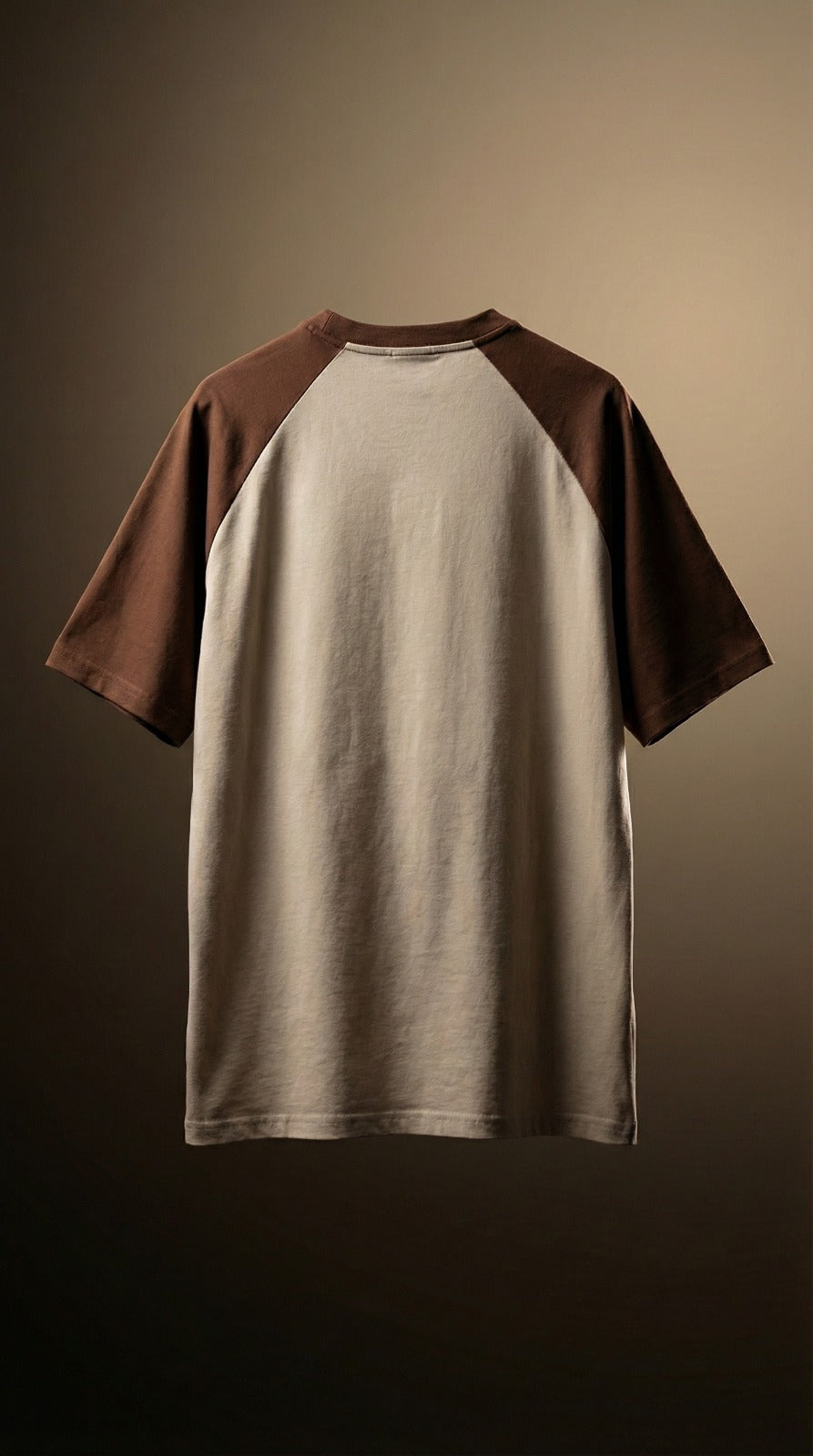 Beige Abstract Print Tee — Premium Cotton Fit — view 2