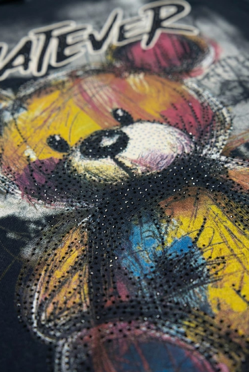 Bear Graphic Heavyweight Tee — Drop-Shoulder Black — view 3